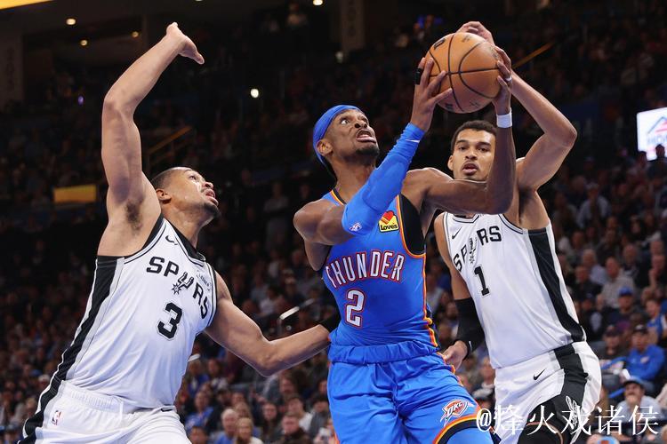 亚历山大34分文班亚马17+7 雷霆复仇马刺取4连胜